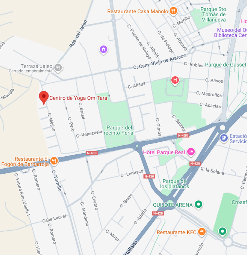 Mapa de ubicación de OmTara Yoga en Ciudad Real